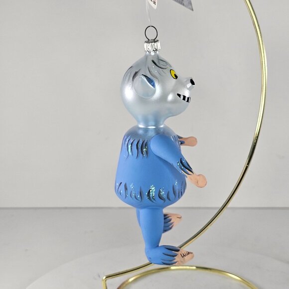 Lord & Taylor Handcrafted Blue Monster Christmas Ornament Made In Italy - Picture 6 of 8